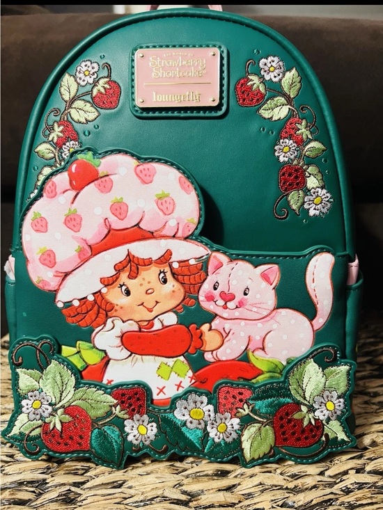 Loungefly Handbags - Loungefly Strawberry Shortcake Custard Strawberry Embroidered Backpack